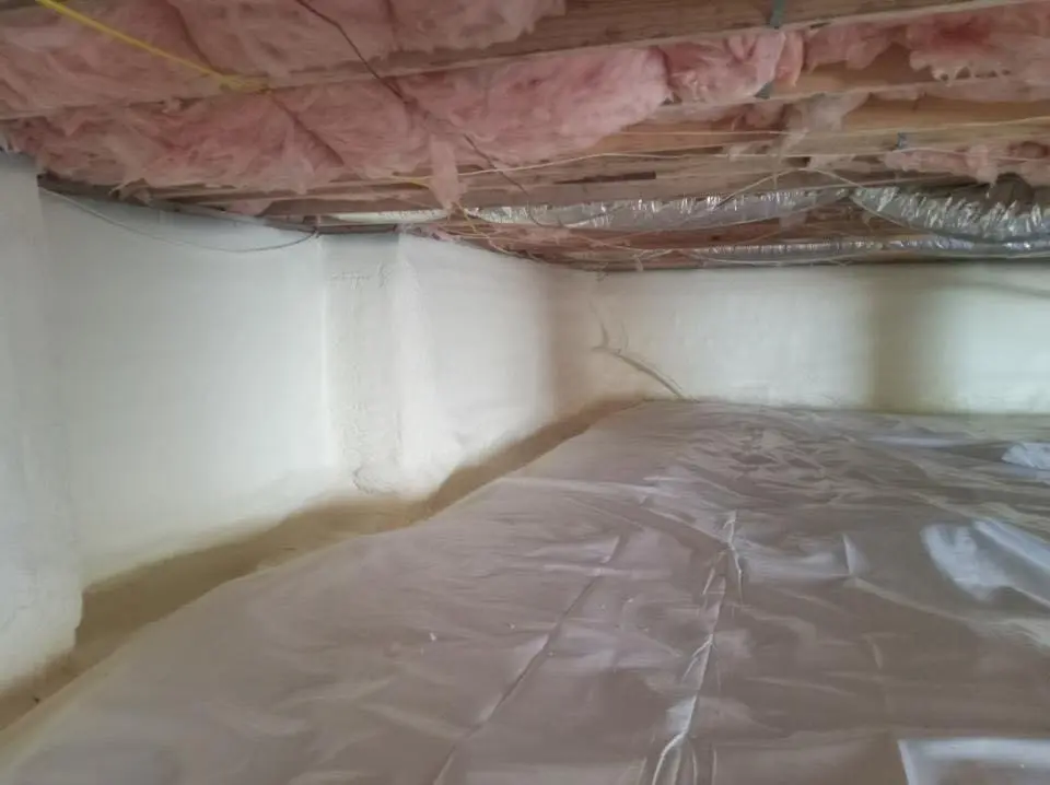 Crawl space encapsulation with closed-cell spray foam for Roof Leak Repair in Buffalo Grove